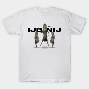 ijbiñij wolf dancing meme 3d animation three T-Shirt